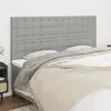 Image de vidaXL Tête de lit Gris clair 160 x 5 x 118/128 cm Tissu