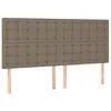 Image de vidaXL Tête de lit Taupe 160x5x118/128 cm Tissu