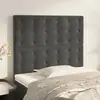Image de vidaXL Tête de lit Gris foncé 80x5x118/128 cm Velours