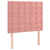 Image de vidaXL Tête de lit Rose 90x5x118/128 cm Velours
