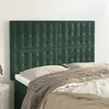 Image de vidaXL Tête de lit Vert foncé 144 x 5 x 118/128 cm Velours