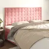 Image de vidaXL Tête de lit Rose 160x5x118/128 cm Velours