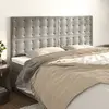Image de vidaXL Tête de lit Gris clair 180x5x118/128 cm Velours