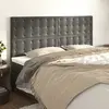 Image de vidaXL Tête de lit Gris foncé 180 x 5 x 118/128 cm Velours