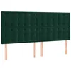 Image de vidaXL Tête de lit Vert foncé 180x5x118/128 cm Velours