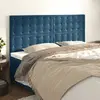 Image de vidaXL Tête de lit Bleu foncé 180 x 5 x 118/128 cm Velours