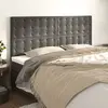 Image de vidaXL Tête de lit Gris foncé 200 x 5 x 118/128 cm Velours