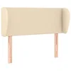 Image de vidaXL Tête de lit avec oreilles Crème 83x23x78/88 cm Tissu