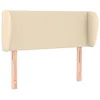 Image de vidaXL Tête de lit avec oreilles Crème 93x23x78/88 cm Tissu
