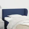 Image de vidaXL Tête de lit avec oreilles Bleu 93x23x78/88 cm Tissu