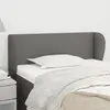 Image de vidaXL Tête de lit avec oreilles Gris foncé 103x23x78/88 cm Tissu