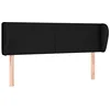 Image de vidaXL Tête de lit avec oreilles Noir 147x23x78/88 cm Tissu
