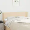 Image de vidaXL Tête de lit avec oreilles Crème 147x23x78/88 cm Tissu