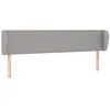 Image de vidaXL Tête de lit avec oreilles Gris clair 163x23x78/88 cm Tissu