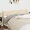 Image de vidaXL Tête de lit avec oreilles Crème 163x23x78/88 cm Tissu