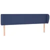 Image de vidaXL Tête de lit avec oreilles Bleu 163x23x78/88 cm Tissu