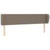 Image de vidaXL Tête de lit avec oreilles Taupe 183x23x78/88 cm Tissu