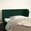 Image de vidaXL Tête de lit avec oreilles Vert foncé 83x23x78/88 cm Velours
