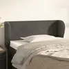 Image de vidaXL Tête de lit avec oreilles Gris foncé 93x23x78/88 cm Velours