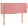 Image de vidaXL Tête de lit avec oreilles Rose 93x23x78/88 cm Velours