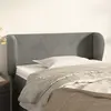Image de vidaXL Tête de lit avec oreilles Gris clair 103x23x78/88 cm Velours