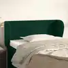 Image de vidaXL Tête de lit avec oreilles Vert foncé 103x23x78/88 cm Velours