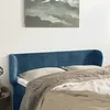 Image de vidaXL Tête de lit avec oreilles Bleu foncé 147x23x78/88 cm Velours