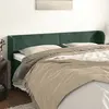 Image de vidaXL Tête de lit avec oreilles Vert foncé 183x23x78/88 cm Velours