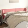 Image de vidaXL Tête de lit avec oreilles Rose 203x23x78/88 cm Velours