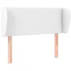 Image de vidaXL Tête de lit avec oreilles Blanc 93x23x78/88 cm Similicuir