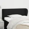 Image de vidaXL Tête de lit avec oreilles Noir 83x23x78/88 cm Tissu
