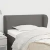 Image de vidaXL Tête de lit avec oreilles Gris foncé 93x23x78/88 cm Tissu