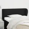 Image de vidaXL Tête de lit avec oreilles Noir 93x23x78/88 cm Tissu