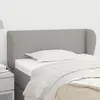Image de vidaXL Tête de lit avec oreilles Gris clair 103x23x78/88 cm Tissu
