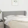 Image de vidaXL Tête de lit avec oreilles Gris clair 147x23x78/88 cm Tissu
