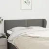 Image de vidaXL Tête de lit avec oreilles Gris foncé 147x23x78/88 cm Tissu