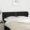Image de vidaXL Tête de lit avec oreilles Noir 147x23x78/88 cm Tissu