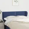 Image de vidaXL Tête de lit avec oreilles Bleu 147x23x78/88 cm Tissu