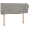 Image de vidaXL Tête de lit avec oreilles Gris clair 83x23x78/88 cm Velours