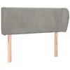 Image de vidaXL Hoofdbord met randen 93x23x78/88 cm fluweel lichtgrijs