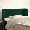 Image de vidaXL Tête de lit avec oreilles Vert foncé 103x23x78/88 cm Velours
