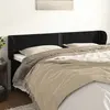 Image de vidaXL Tête de lit avec oreilles Noir 163x23x78/88 cm Velours