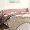 Image de vidaXL Tête de lit avec oreilles Rose 163x23x78/88 cm Velours
