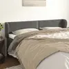 Image de vidaXL Tête de lit avec oreilles Gris foncé 183x23x78/88 cm Velours