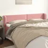 Image de vidaXL Tête de lit avec oreilles Rose 203x23x78/88 cm Velours