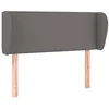Image de vidaXL Hoofdbord met randen 103x23x78/88 cm kunstleer grijs
