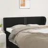 Image de vidaXL Tête de lit avec oreilles Noir 147x23x78/88 cm Similicuir