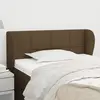 Image de vidaXL Tête de lit avec oreilles Marron Foncé 83x23x78/88 cm Tissu