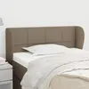 Image de vidaXL Tête de lit avec oreilles Taupe 83x23x78/88 cm Tissu