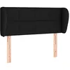 Image de vidaXL Tête de lit avec oreilles Noir 93x23x78/88 cm Tissu